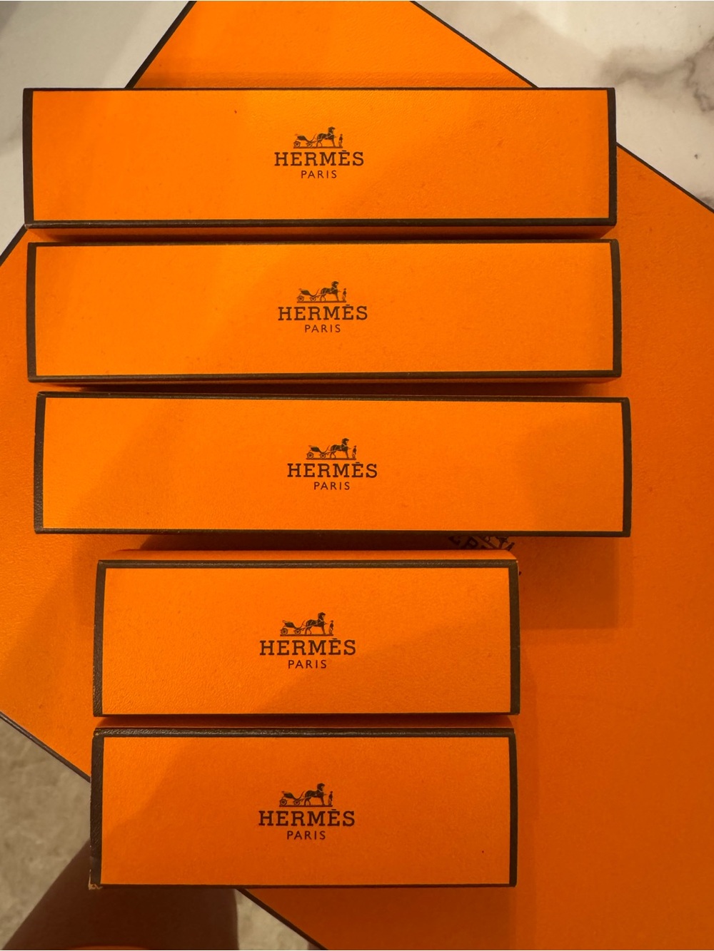 Hermes Orange Accessory Boxes